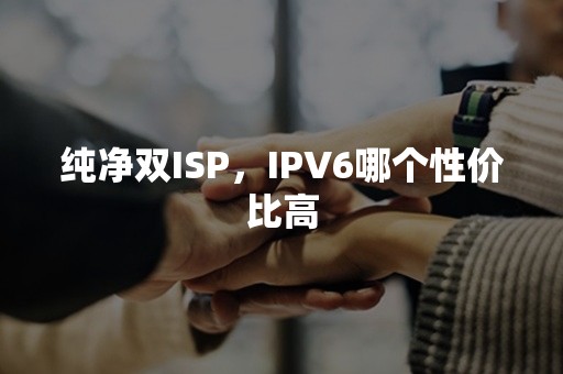 纯净双ISP，IPV6哪个性价比高