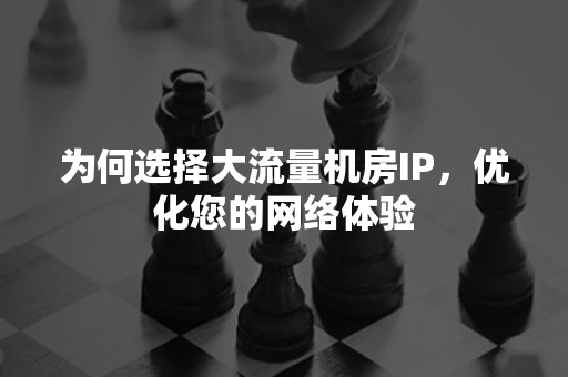 为何选择大流量机房IP，优化您的网络体验