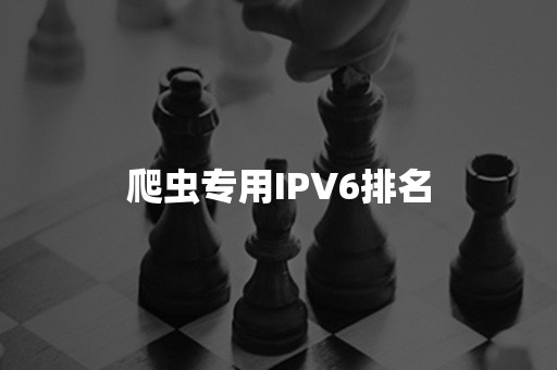 爬虫专用IPV6排名