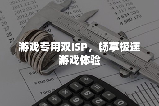 游戏专用双ISP，畅享极速游戏体验