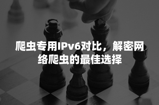 爬虫专用IPv6对比，解密网络爬虫的最佳选择