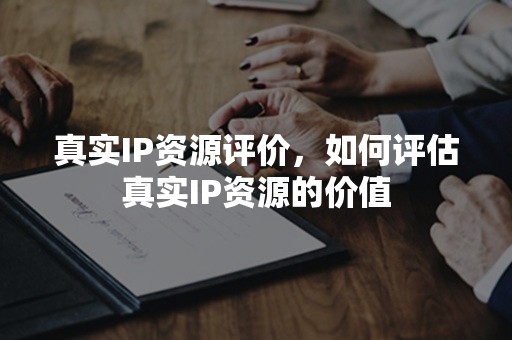 真实IP资源评价，如何评估真实IP资源的价值