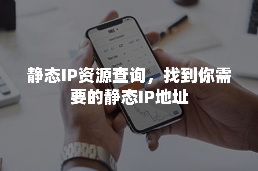 静态IP资源查询，找到你需要的静态IP地址