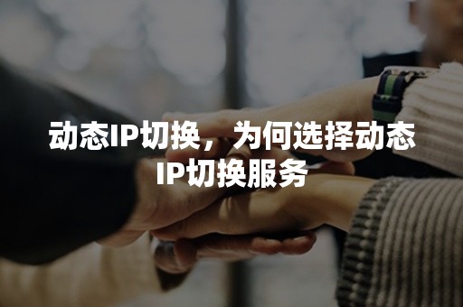 动态IP切换，为何选择动态IP切换服务