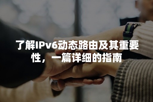 了解IPv6动态路由及其重要性，一篇详细的指南