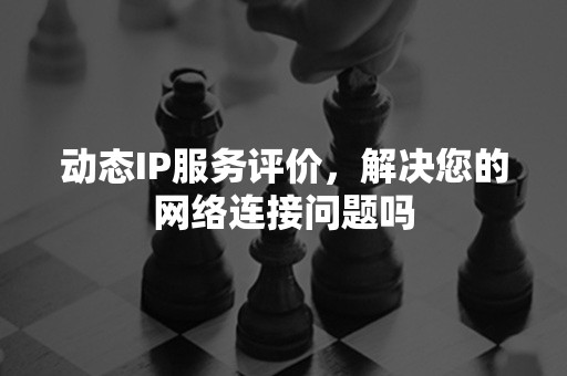 动态IP服务评价，解决您的网络连接问题吗