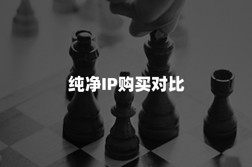 纯净IP购买对比