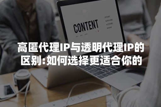 高匿代理IP与透明代理IP的区别:如何选择更适合你的网络隐私保护方式