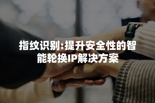 指纹识别:提升安全性的智能轮换IP解决方案