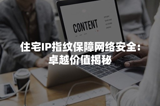 住宅IP指纹保障网络安全:卓越价值揭秘