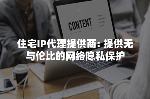 住宅IP代理提供商: 提供无与伦比的网络隐私保护