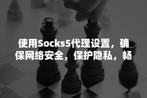 使用Socks5代理设置，确保网络安全，保护隐私，畅享高速网络体验！