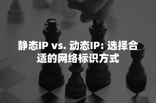 静态IP vs. 动态IP: 选择合适的网络标识方式