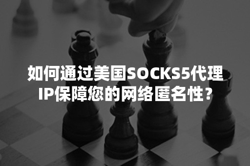 如何通过美国SOCKS5代理IP保障您的网络匿名性？