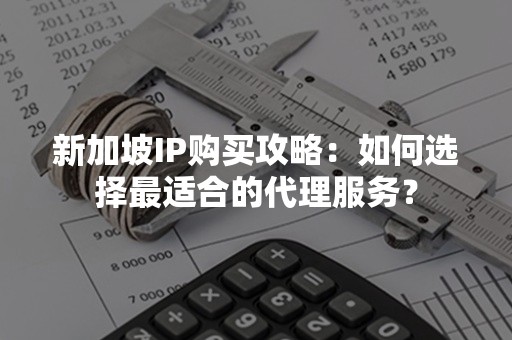 新加坡IP购买攻略：如何选择最适合的代理服务？