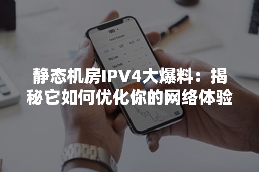 静态机房IPV4大爆料：揭秘它如何优化你的网络体验！