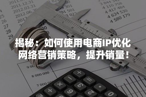 揭秘：如何使用电商IP优化网络营销策略，提升销量！