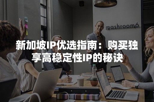 新加坡IP优选指南：购买独享高稳定性IP的秘诀