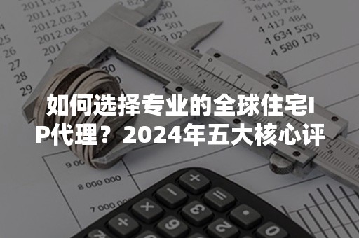 如何选择专业的全球住宅IP代理？2024年五大核心评估标准