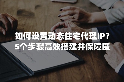 如何设置动态住宅代理IP？5个步骤高效搭建并保障匿名性(2024完全指南)