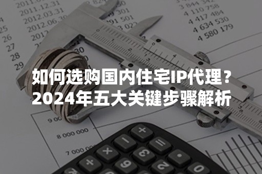 如何选购国内住宅IP代理？2024年五大关键步骤解析