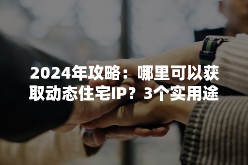 2024年攻略：哪里可以获取动态住宅IP？3个实用途径解析