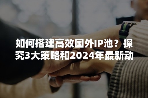 如何搭建高效国外IP池？探究3大策略和2024年最新动态