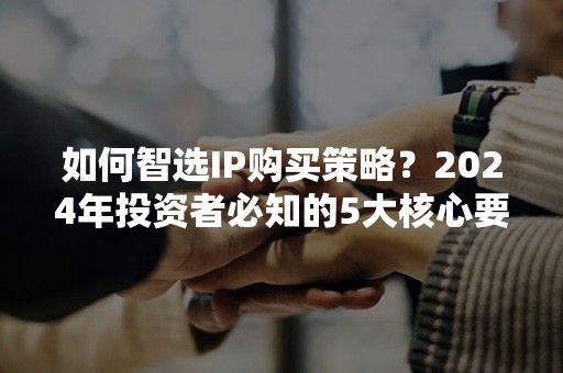 如何智选IP购买策略？2024年投资者必知的5大核心要点