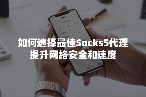 如何选择最佳Socks5代理提升网络安全和速度