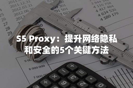 S5 Proxy：提升网络隐私和安全的5个关键方法