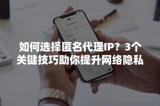 如何选择匿名代理IP？3个关键技巧助你提升网络隐私