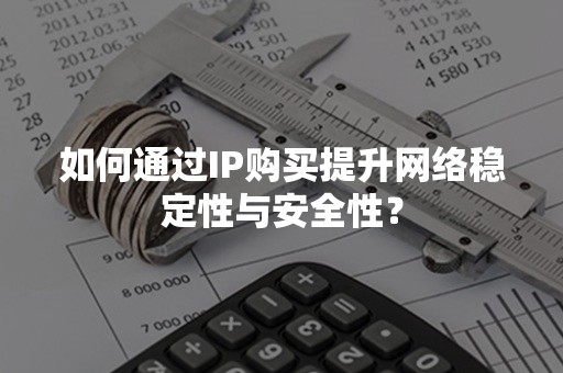 如何通过IP购买提升网络稳定性与安全性？