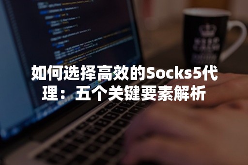 如何选择高效的Socks5代理：五个关键要素解析