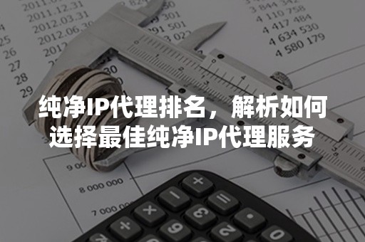 纯净IP代理排名，解析如何选择最佳纯净IP代理服务