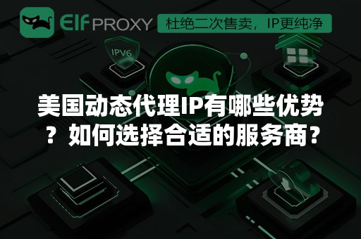 美国动态代理IP有哪些优势？如何选择合适的服务商？