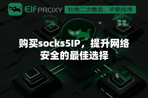 购买socks5IP，提升网络安全的最佳选择