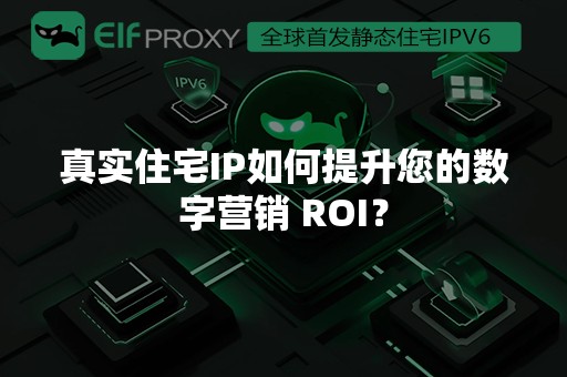 真实住宅IP如何提升您的数字营销 ROI？