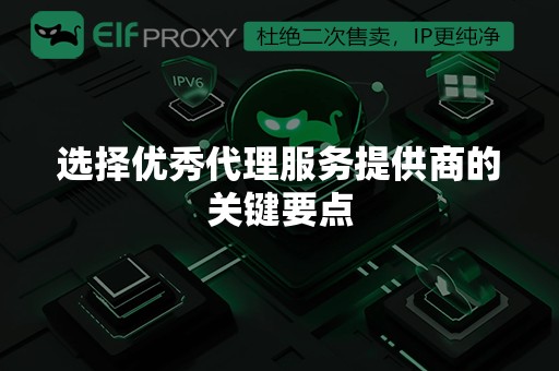 选择优秀代理服务提供商的关键要点