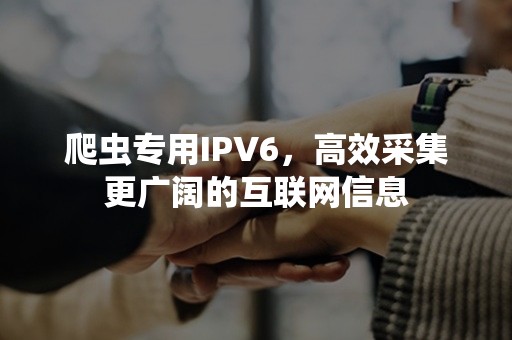 爬虫专用IPV6，高效采集更广阔的互联网信息