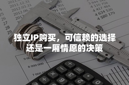 独立IP购买，可信赖的选择还是一厢情愿的决策